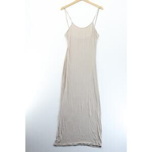 Nasty Gal‎ spaghetti strap tan maxi dress womens 6 minimalist basic contemporary